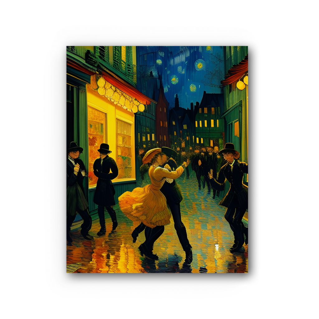 Dancing In The Streets Premium Stretched Canvas