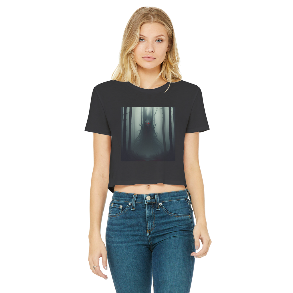 Dark Forest Classic Women's Cropped Raw Edge T-Shirt