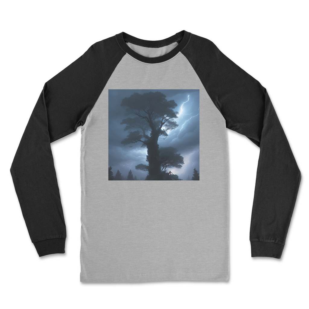 Stormy Clouds and Treetops Classic Raglan Long Sleeve Shirt