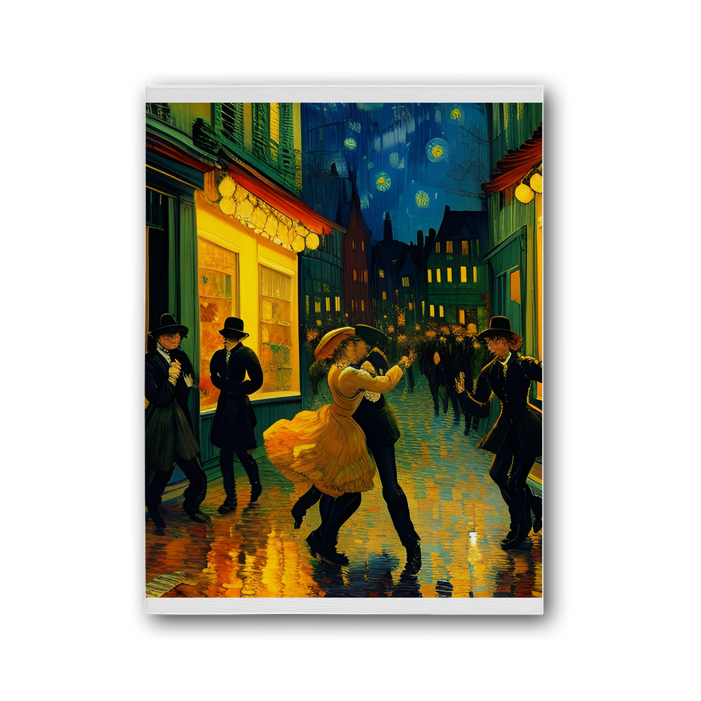 Dancing In The Streets Premium Stretched Canvas