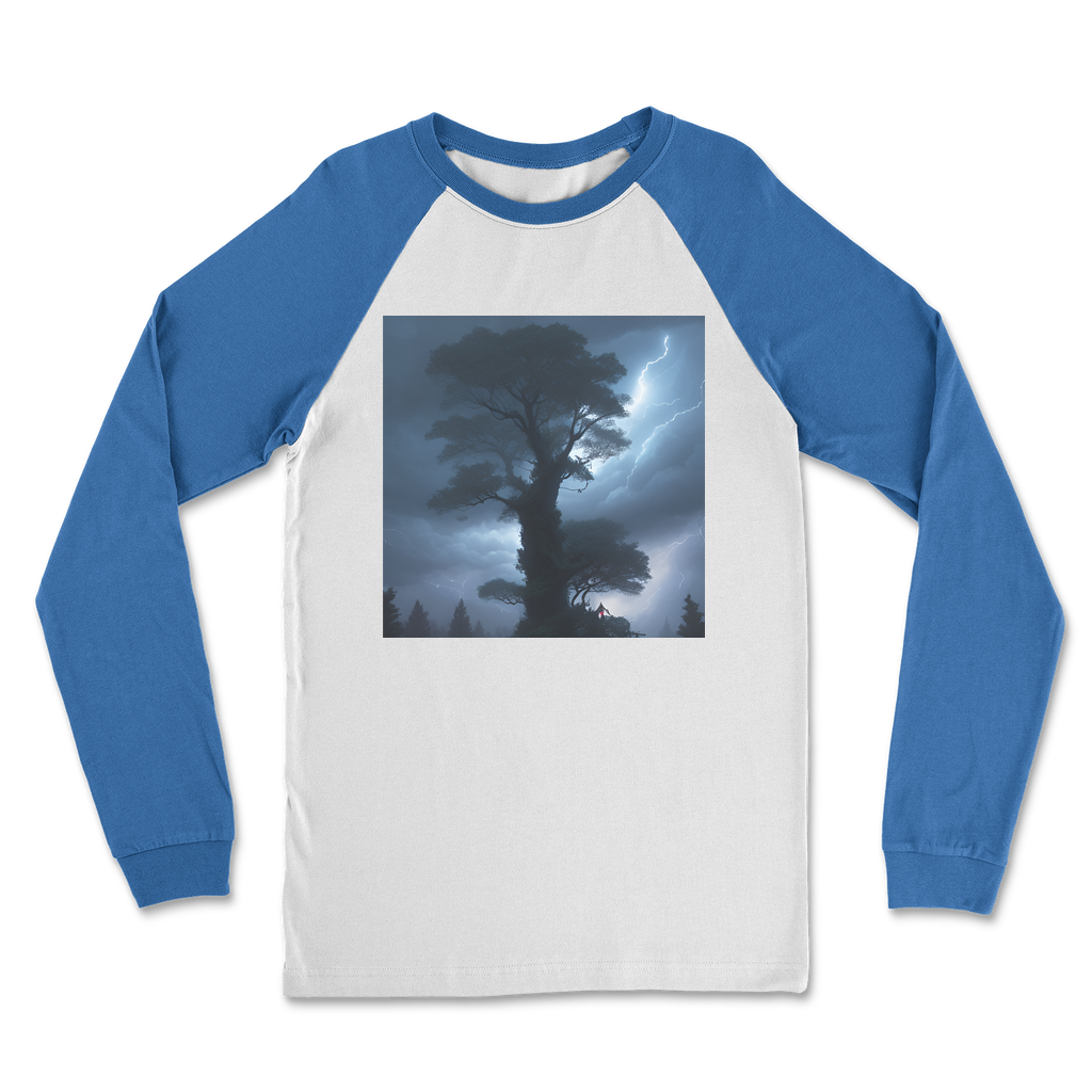 Stormy Clouds and Treetops Classic Raglan Long Sleeve Shirt