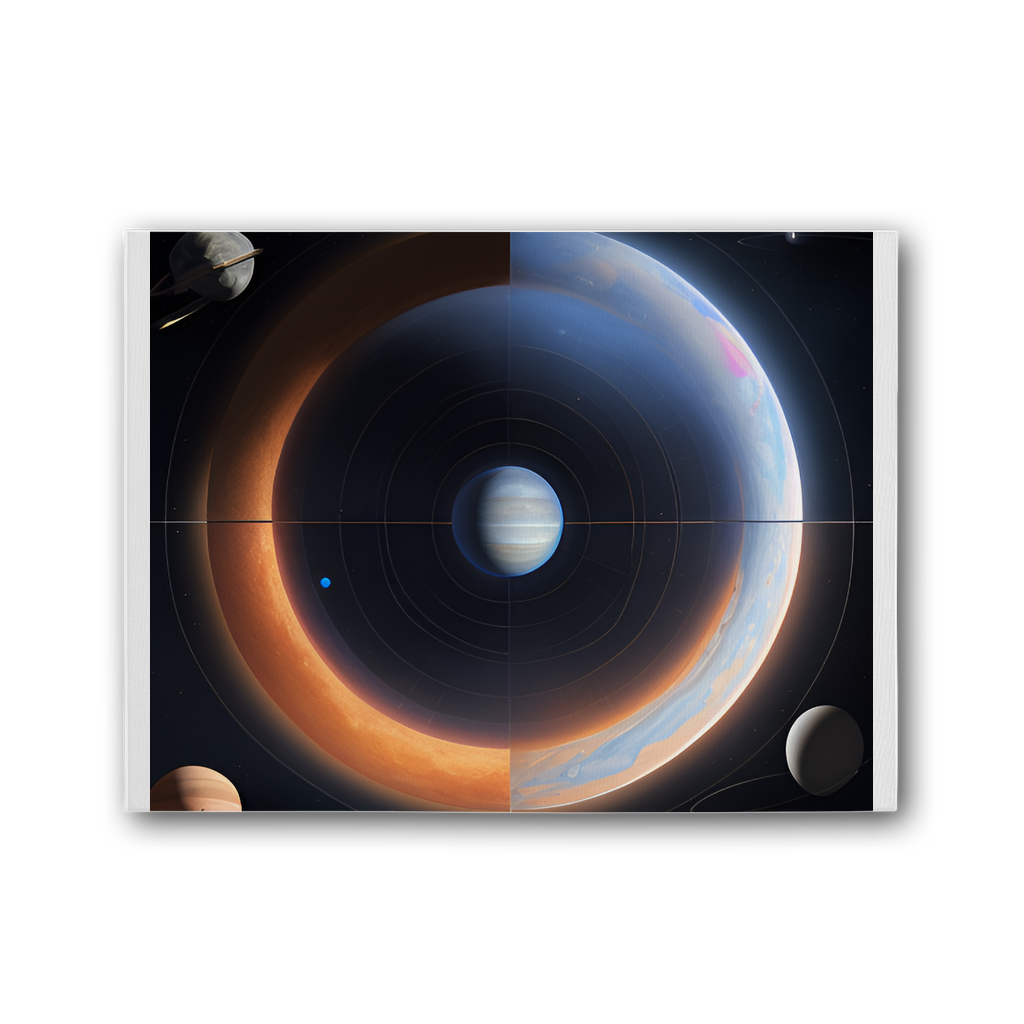 Map of the Solar System Premium Stretched Canvas