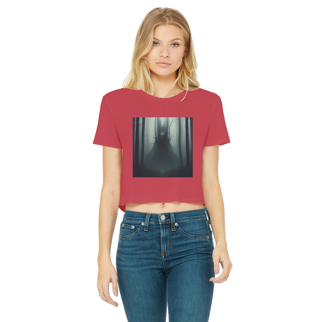 Dark Forest Classic Women's Cropped Raw Edge T-Shirt