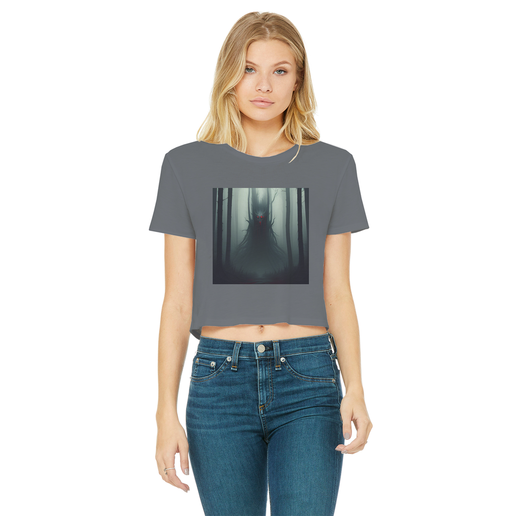 Dark Forest Classic Women's Cropped Raw Edge T-Shirt