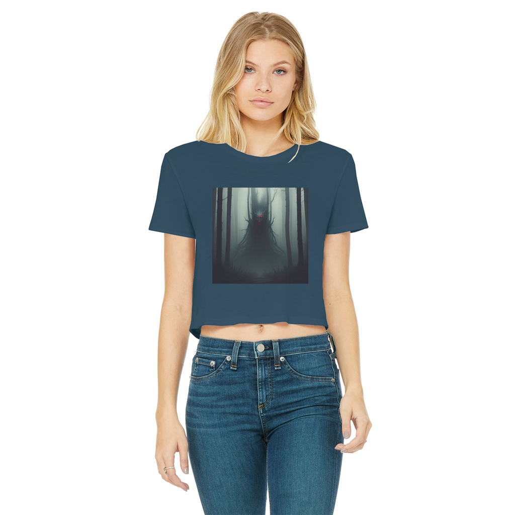 Dark Forest Classic Women's Cropped Raw Edge T-Shirt