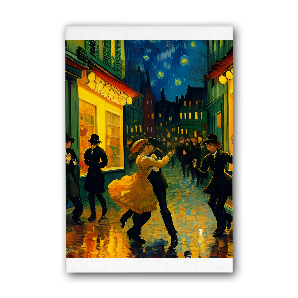 Dancing In The Streets Premium Stretched Canvas