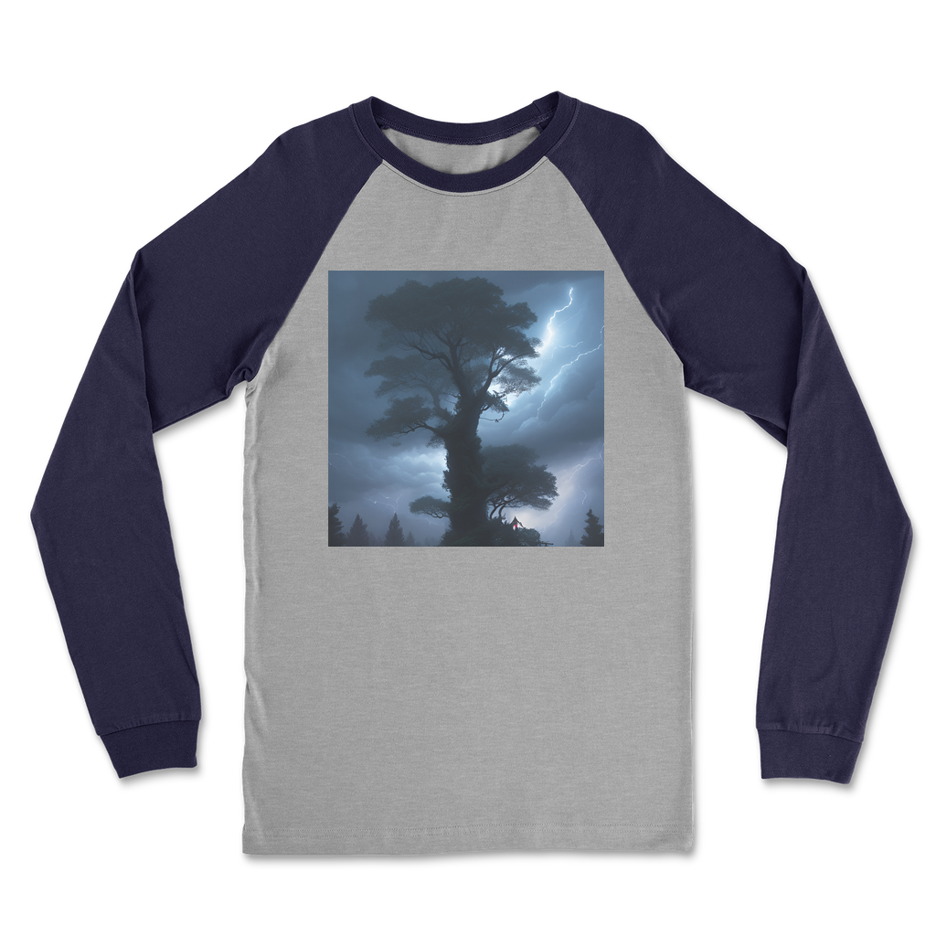 Stormy Clouds and Treetops Classic Raglan Long Sleeve Shirt